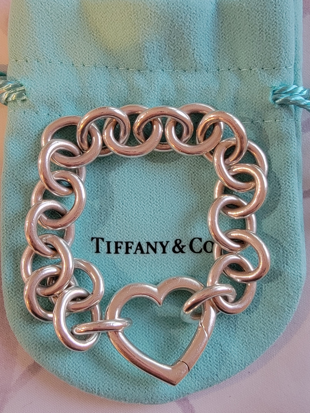 Tiffany & Co. Silver Heart Toggle Link Bracelet
